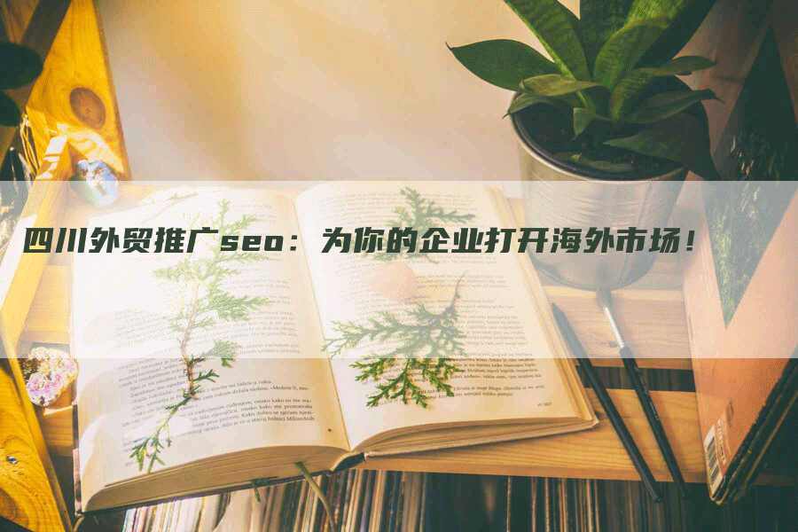 四川外贸推广seo：为你的企业打开海外市场！