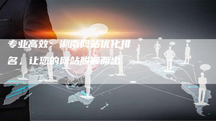 专业高效：湖南网站优化排名，让您的网站脱颖而出