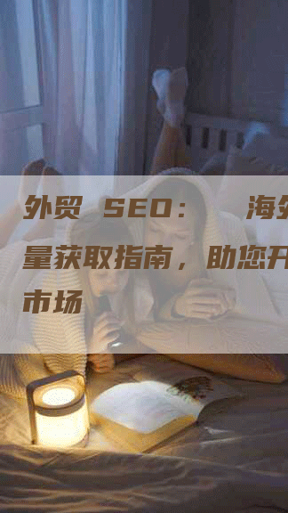 外贸 SEO：  海外流量获取指南，助您开拓国际市场