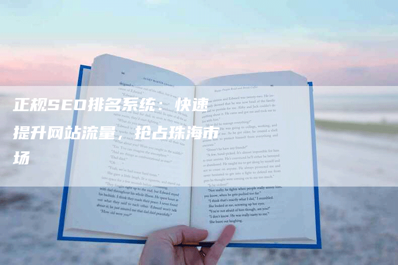 正规SEO排名系统：快速提升网站流量，抢占珠海市场