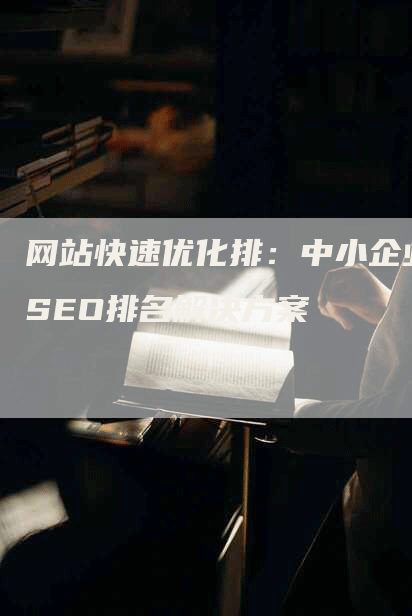 网站快速优化排：中小企业SEO排名解决方案