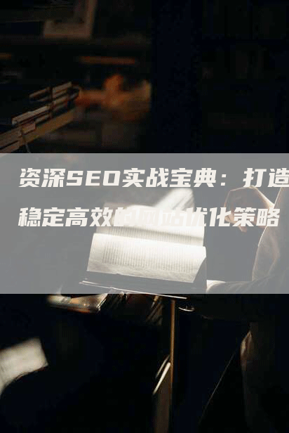 资深SEO实战宝典：打造稳定高效的网站优化策略-网站排名优化网