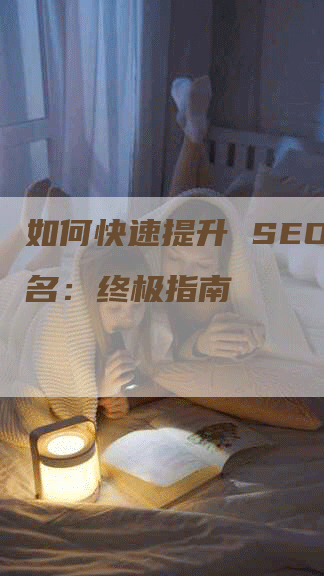 如何快速提升 SEO 排名：终极指南-网站排名优化网