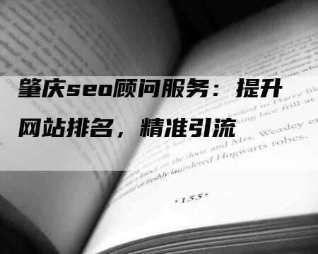 肇庆seo顾问服务：提升网站排名，精准引流