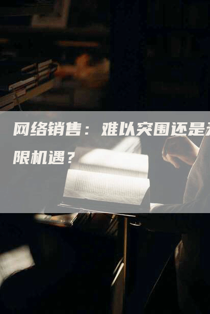 网络销售：难以突围还是无限机遇？