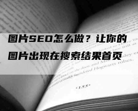 图片SEO怎么做？让你的图片出现在搜索结果首页-网站排名优化网