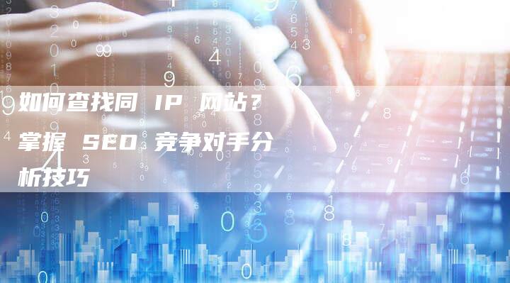 如何查找同 IP 网站？掌握 SEO 竞争对手分析技巧