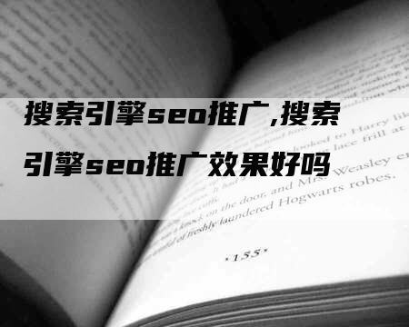 搜索引擎seo推广,搜索引擎seo推广效果好吗