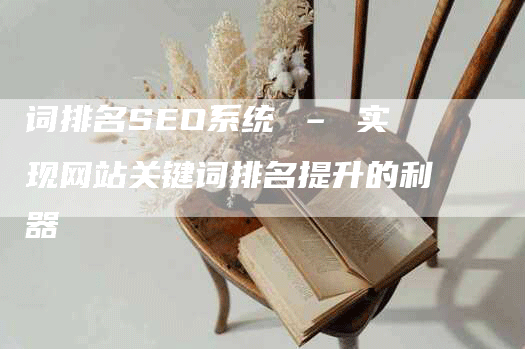 词排名SEO系统 – 实现网站关键词排名提升的利器