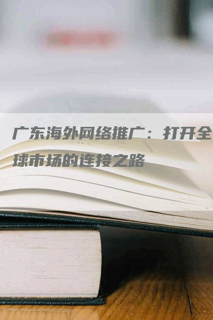 广东海外网络推广：打开全球市场的连接之路-网站排名优化网