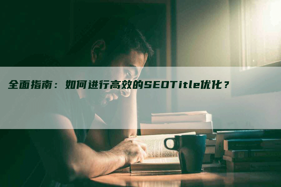 全面指南：如何进行高效的SEOTitle优化？