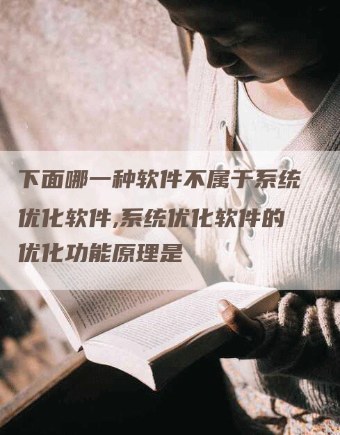 下面哪一种软件不属于系统优化软件,系统优化软件的优化功能原理是-网站排名优化网