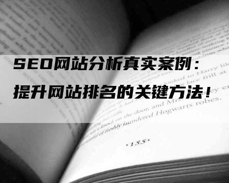 SEO网站分析真实案例：提升网站排名的关键方法！-网站排名优化网