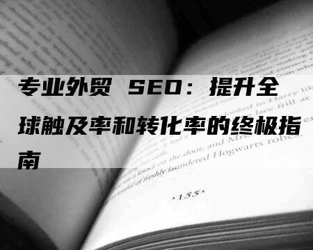 专业外贸 SEO：提升全球触及率和转化率的终极指南