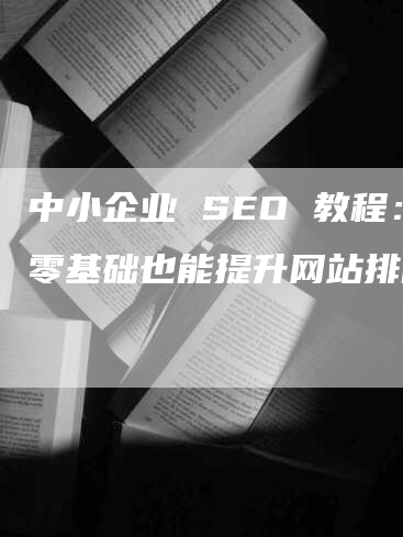 中小企业 SEO 教程：零基础也能提升网站排名-网站排名优化网