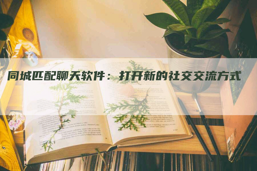 同城匹配聊天软件：打开新的社交交流方式-网站排名优化网