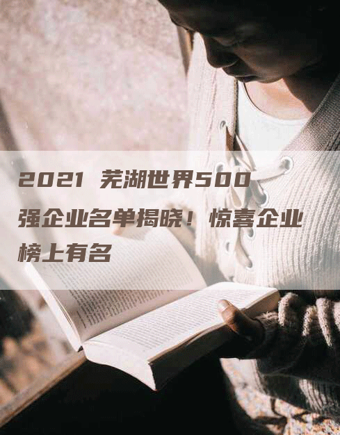 2021 芜湖世界500强企业名单揭晓！惊喜企业榜上有名