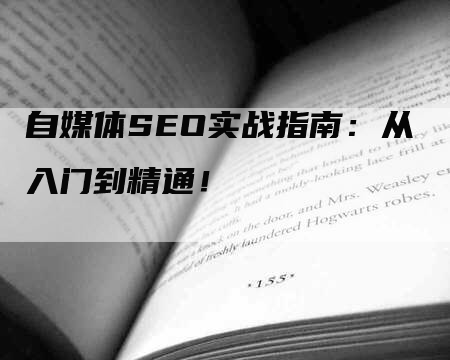 自媒体SEO实战指南：从入门到精通！