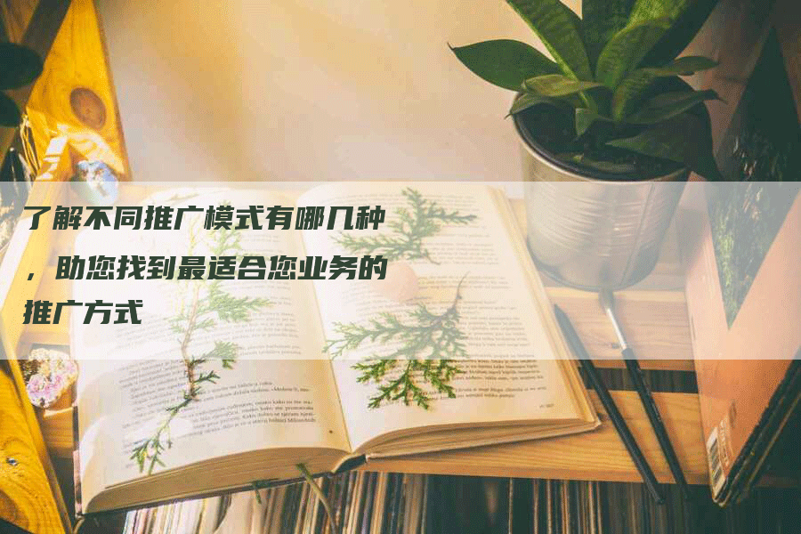 了解不同推广模式有哪几种，助您找到最适合您业务的推广方式