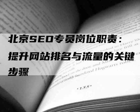 北京SEO专员岗位职责：提升网站排名与流量的关键步骤