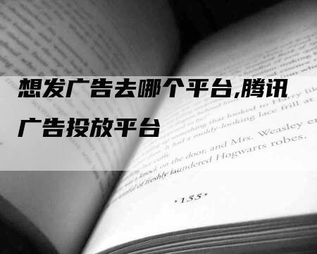 想发广告去哪个平台,腾讯广告投放平台