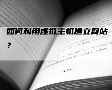 如何利用虚拟主机建立网站？-网站排名优化网