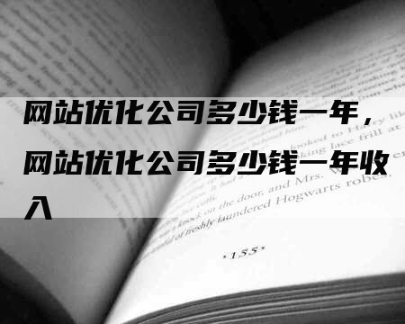 网站优化公司多少钱一年，网站优化公司多少钱一年收入