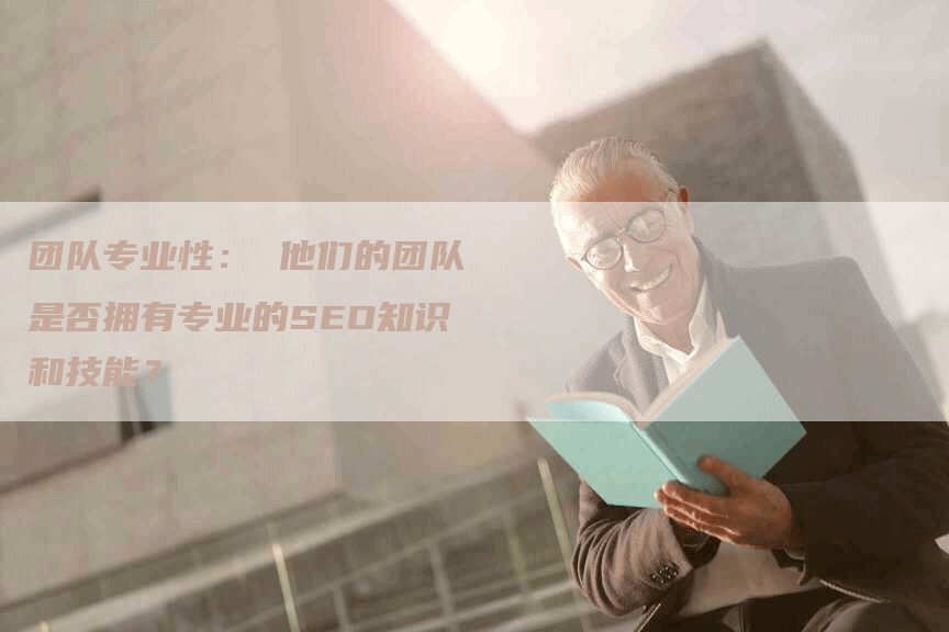 团队专业性： 他们的团队是否拥有专业的SEO知识和技能？